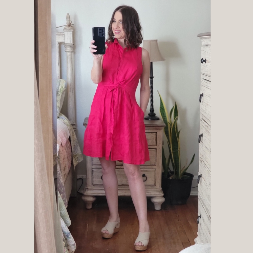 Anthropologie HD in Paris Printemp linen dress 10